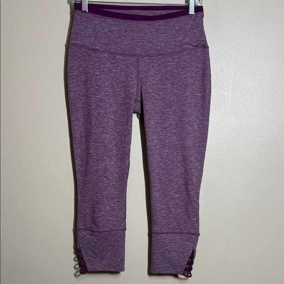 Prana Pants - prAna Tori Cut Out Active Yoga Capri Leggings Magenta Purple Size Medium